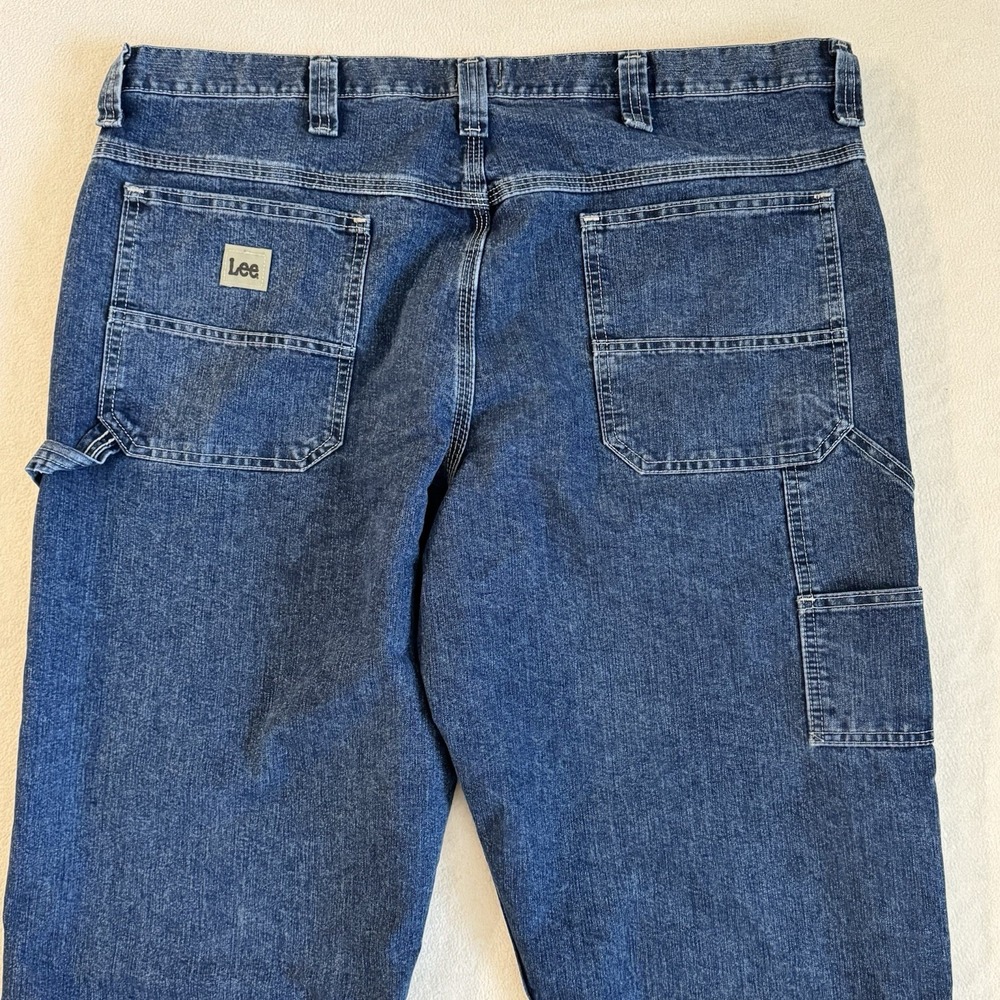 Lee Loose Fit Carpenter Jeans Mens 40x34 (38x34) Blue Cargo Utility Workwear - Picture 3 of 10
